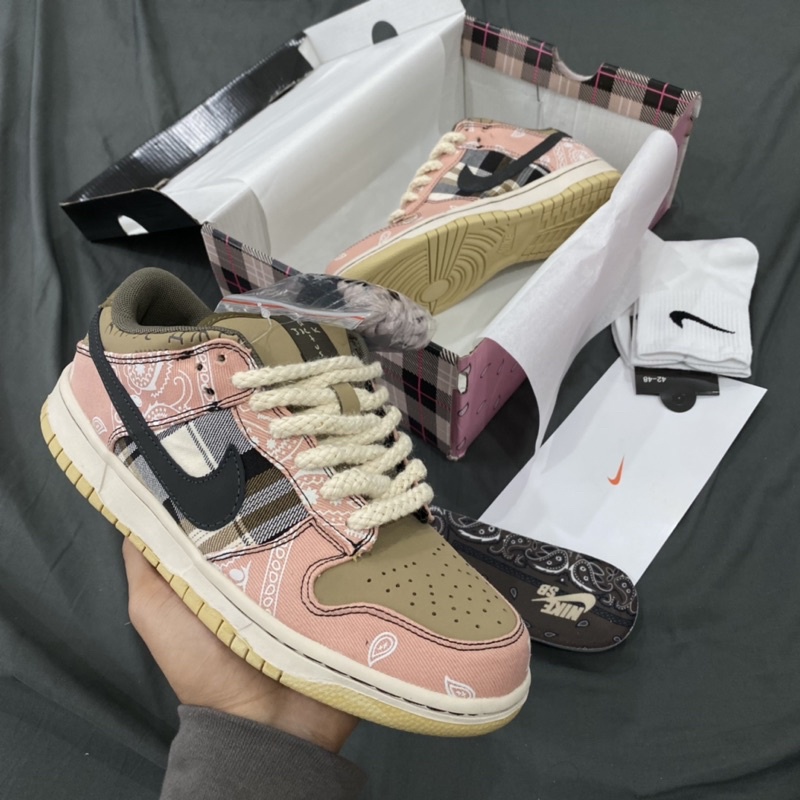 GIÀY SB. DUNK TRAVIS COT NÂU CAM SC [ FULL BOX + FREE SHIP ]