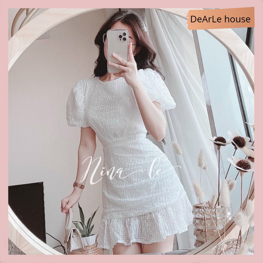 [ MẪU MỚI 2021 ] Đầm dự tiệc kim sa chất vải dày dặn có quần