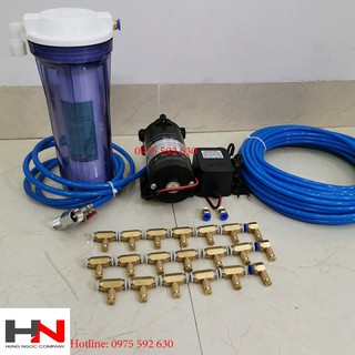 Bộ máy phun sương 15 béc dùng máy 24V