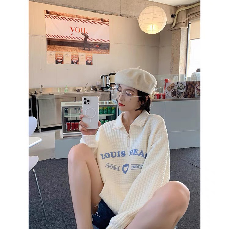 Áo Sweater Louis Polo Có Cổ SuzaHouseStore Dáng Rộng Thời Trang Năng Động Cho Cặp Đôi | BigBuy360 - bigbuy360.vn