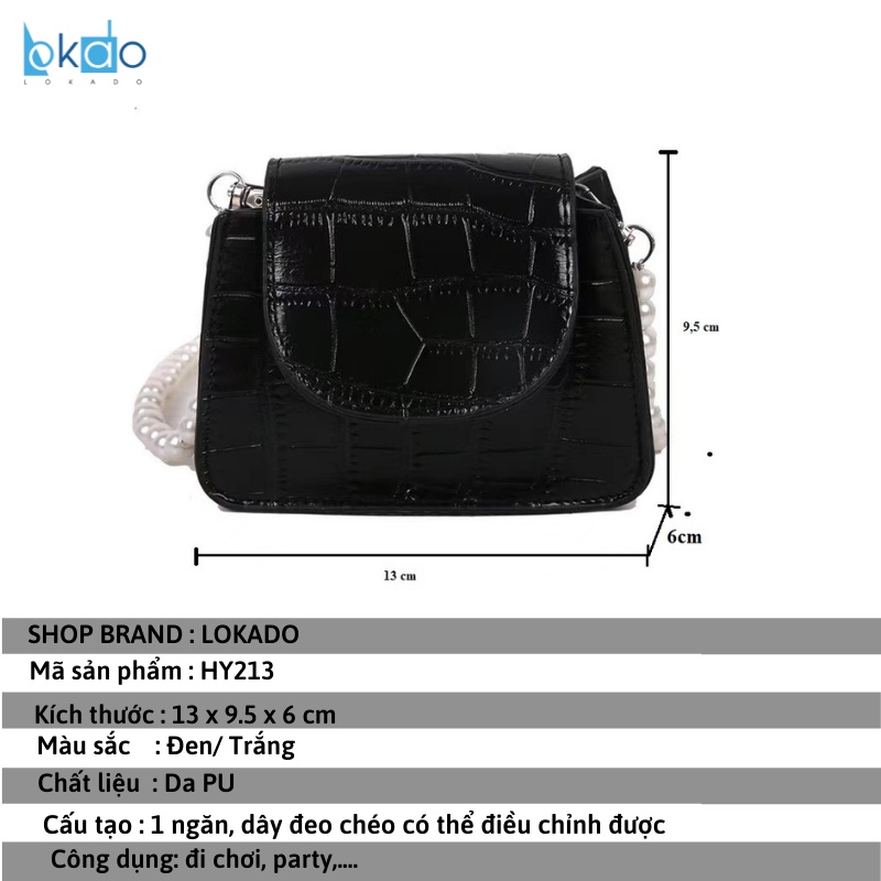 Túi xách nữ đeo chéo mini giá rẻ đi chơi LOKADO HY213