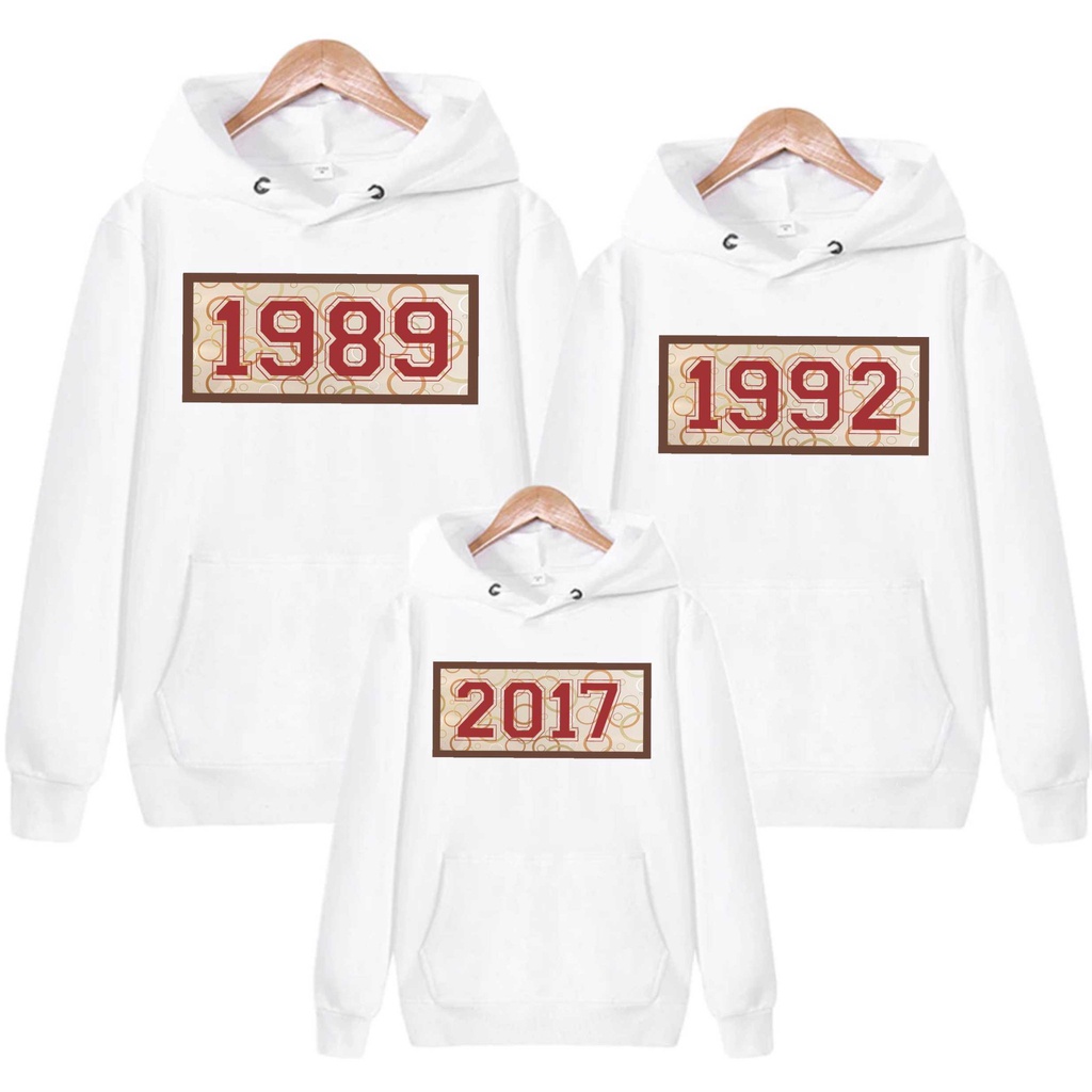 [SĨ+FREESHIP] Áo Hoodie IN NĂM SINH gia đình 4 người chất đẹp
