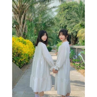 [RẺ VÔ ĐỊCH] VÁY TRẮNG CỘT DÂY NƠ