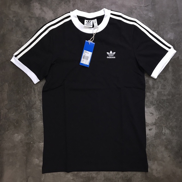 (HÀNG XUẤT XỊN) Áo đen 3-Stripes Tee in Black form nử