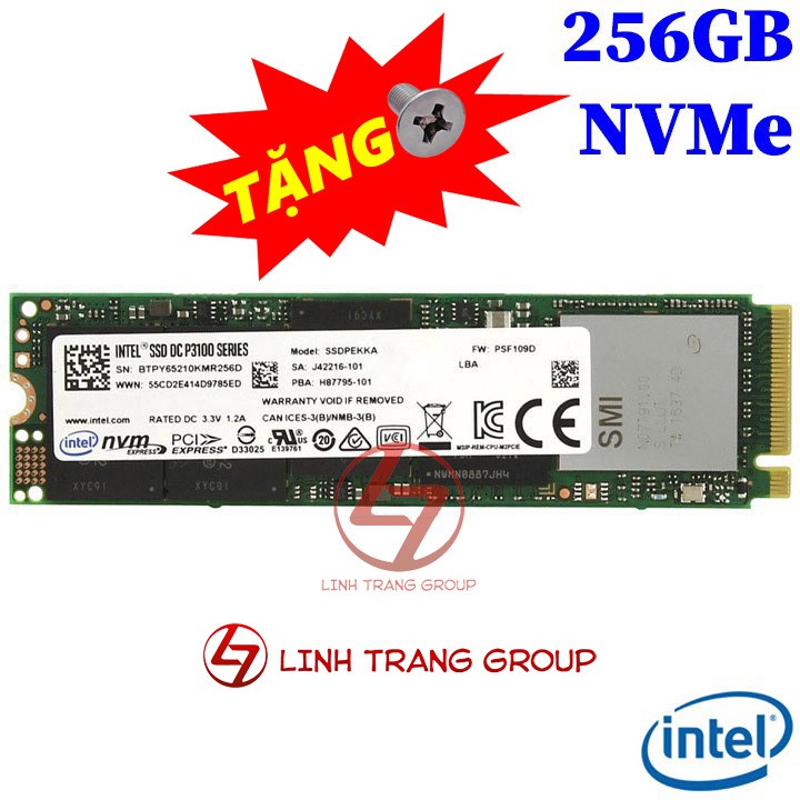 Ổ cứng SSD M.2 PCIe NVMe Intel DC P3100 256GB - bảo hành 3 năm SD26