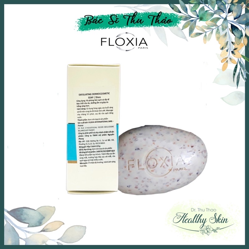 XÀ PHÒNG HỖ TRỢ LÀM SẠCH, SÁNG DA FLOXIA EXFOLIATING DERMOCOSMETIC SOAP