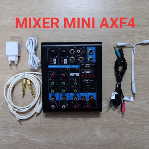 Bàn DJ Thanh Mixer mini AQTA AX-4 có USB VÀ bluetooth bảo hành 6 tháng co 1 mic hay