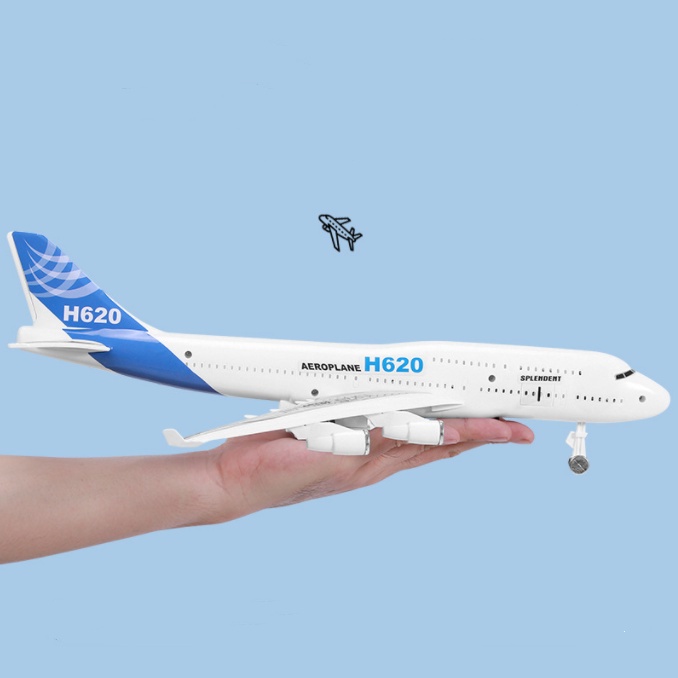 Mô Hình Máy Bay Airbus H620 Cỡ Lớn Có Đèn Và Âm Thanh Vui Nhộn Cho Bé