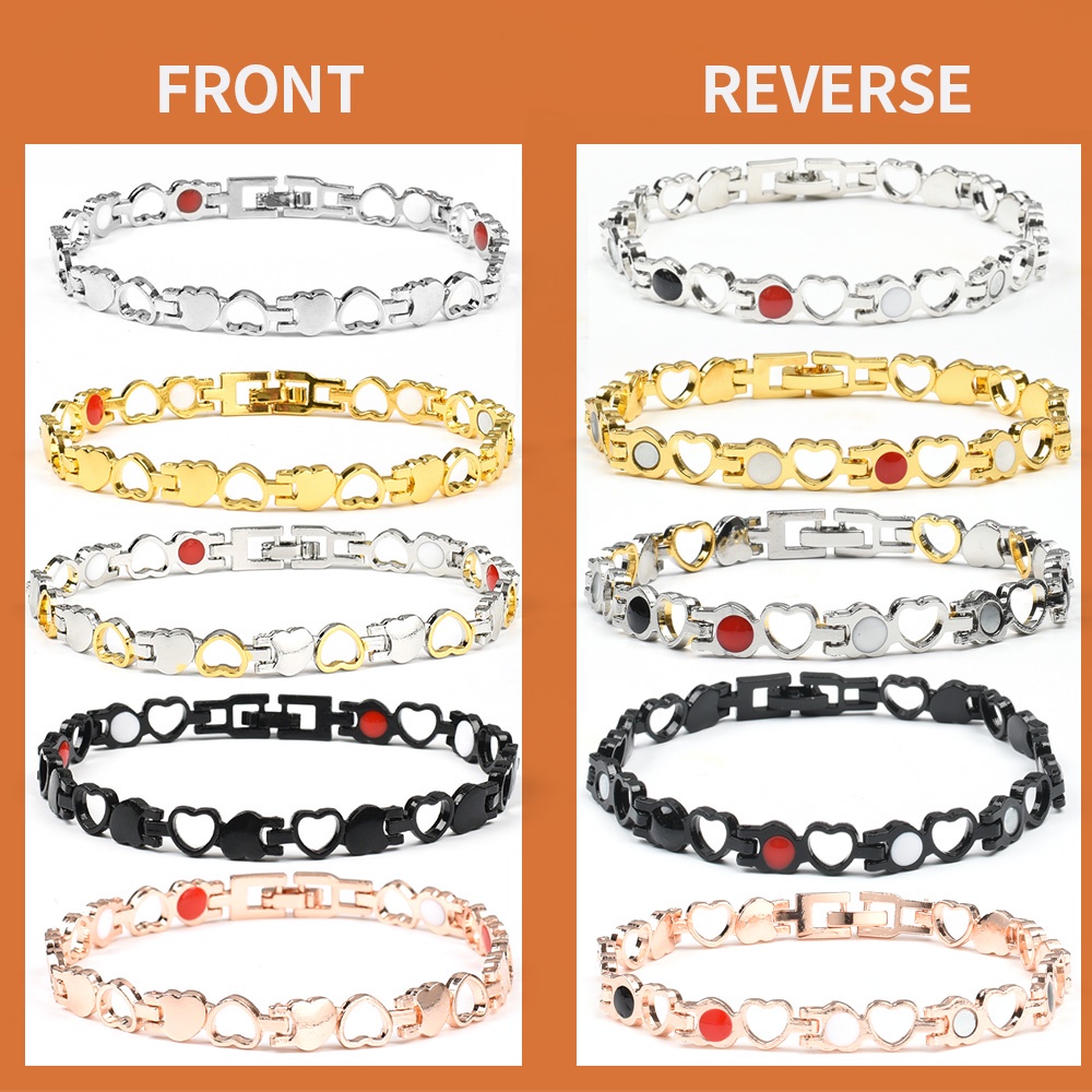 [Mới] Vòng Tay / Vòng Đeo Tay Hình Trái Tim Rỗng Thoát Nước Giảm Đau Khớp / Trang Sức Có Thể Điều Chỉnh Dành Cho Bạn Nữ