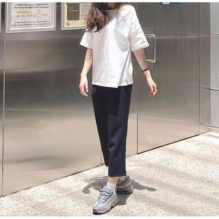Quần baggy vải đen