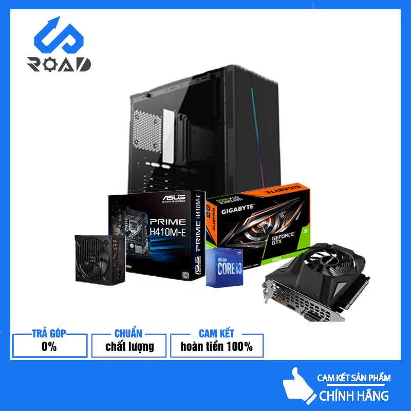 Bộ PC Gaming: Asus H410 | Chip I3 10100F | RAM DDr4 8Gb/2666 | SSD 120Gb | VGA NVIDIA GTX 1650 DDr6 | PSU Xigmatek X450 | BigBuy360 - bigbuy360.vn