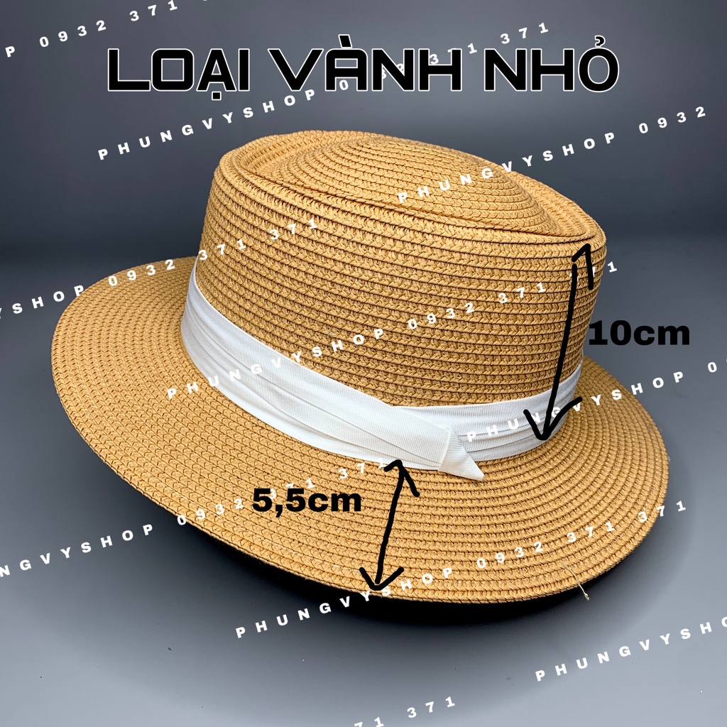LP - Mũ cói VÀNH NHỎ GAUCHO DÂY VIỀN GẤP- nón vành đi biển che nắng