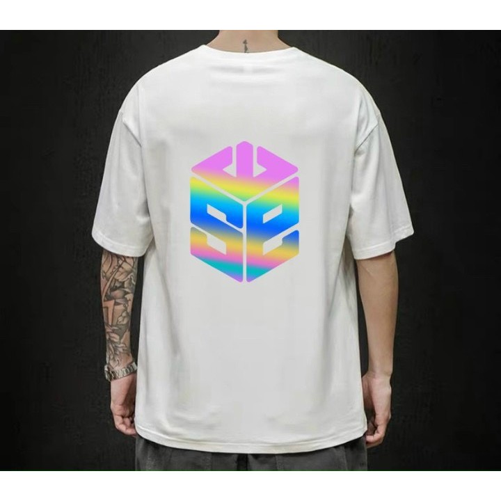 &lt;FREE SHIP&gt; Áo thun nam nữ unisex tay lỡ in phản quang chất thun co giãn 4 chiều (pslucgiac)