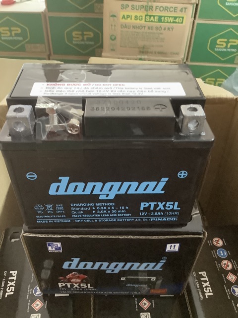 Bình acquy Đồng Nai chính hãng PTX5L bình thấp