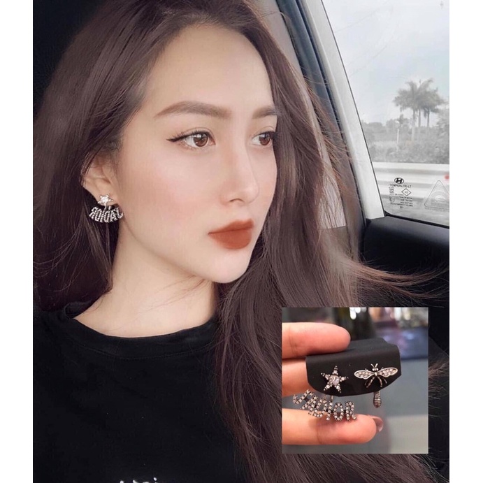 Hoa tai con ong hai bên khác nhau sang chảnh SẴN GIAO NGAY