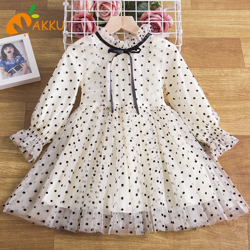 Váy Trẻ Em Bé Gái Chấm Bi Thời Trang akku