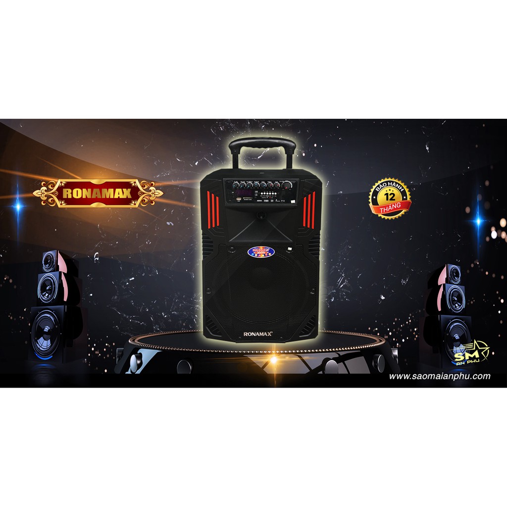 [ TOP Bán chạy ] Loa kéo Bluetooth,loa karaoke di động RONAMAX F12 300W