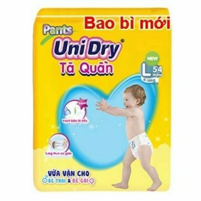 ( Tặng 1 balo) Combo 2 bịch tã quần Unidry M60/L54/XL48/XXL44