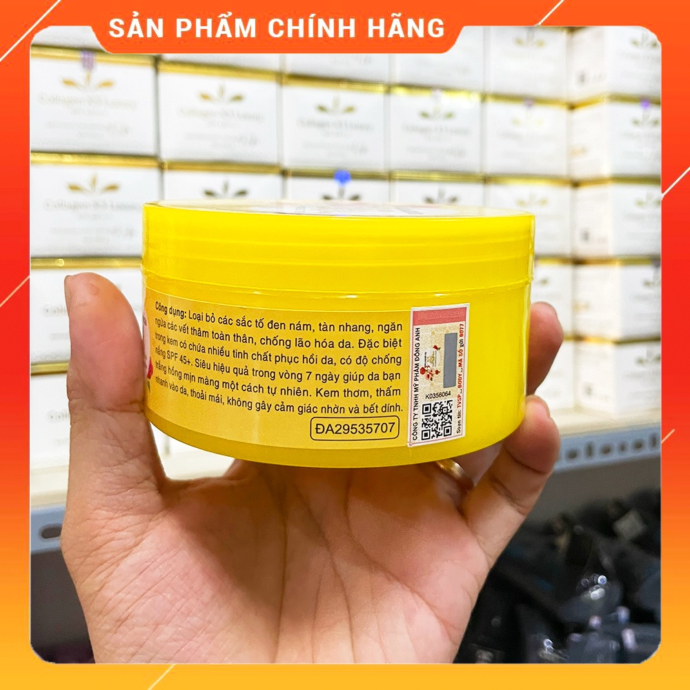 [Chính hãng] Kem body Collagen X3 hủ vàng siêu kích trắng da Mỹ Phẩm Đông Anh - Phiên bản cũ