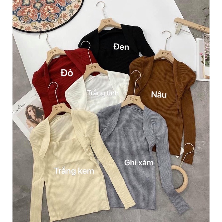 Áo len cổ vuông W015 | BigBuy360 - bigbuy360.vn