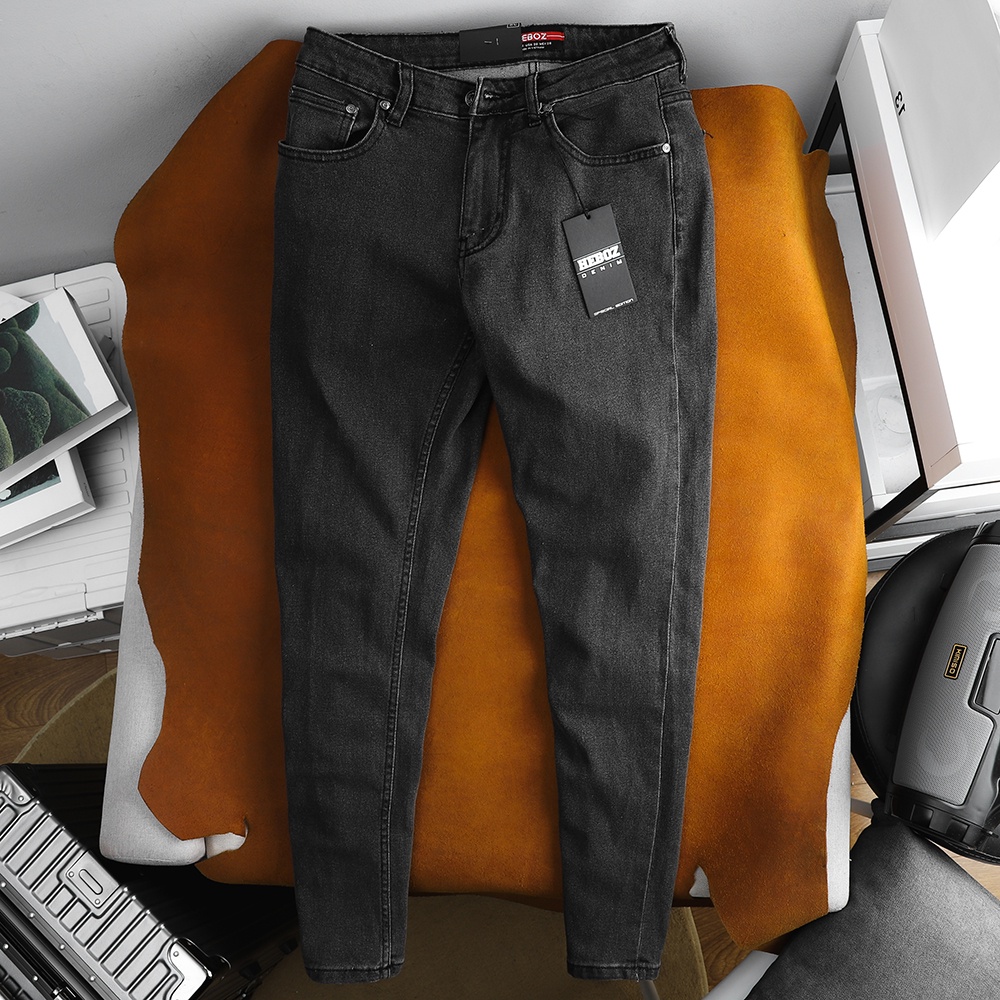 Quần jeans nam, kiểu dáng suông, regular chất vải jeans co giãn cao cấp Heboz 3M new - 00001201