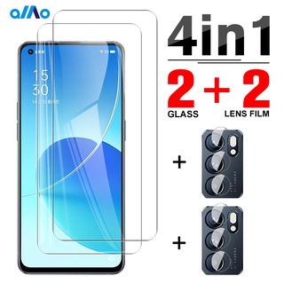 Ốp điện thoại kính cường lực 4 trong 1 9D bảo vệ camera cho Oppo Reno7 Se 7 7 Pro Reno6 Lite 5g Reno6 Z 5g Reno6 5g Reno6 Pro 5g