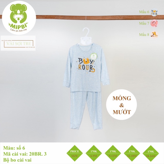 Bộ cài vai sợi tre Mipbi siêu mềm, mướt