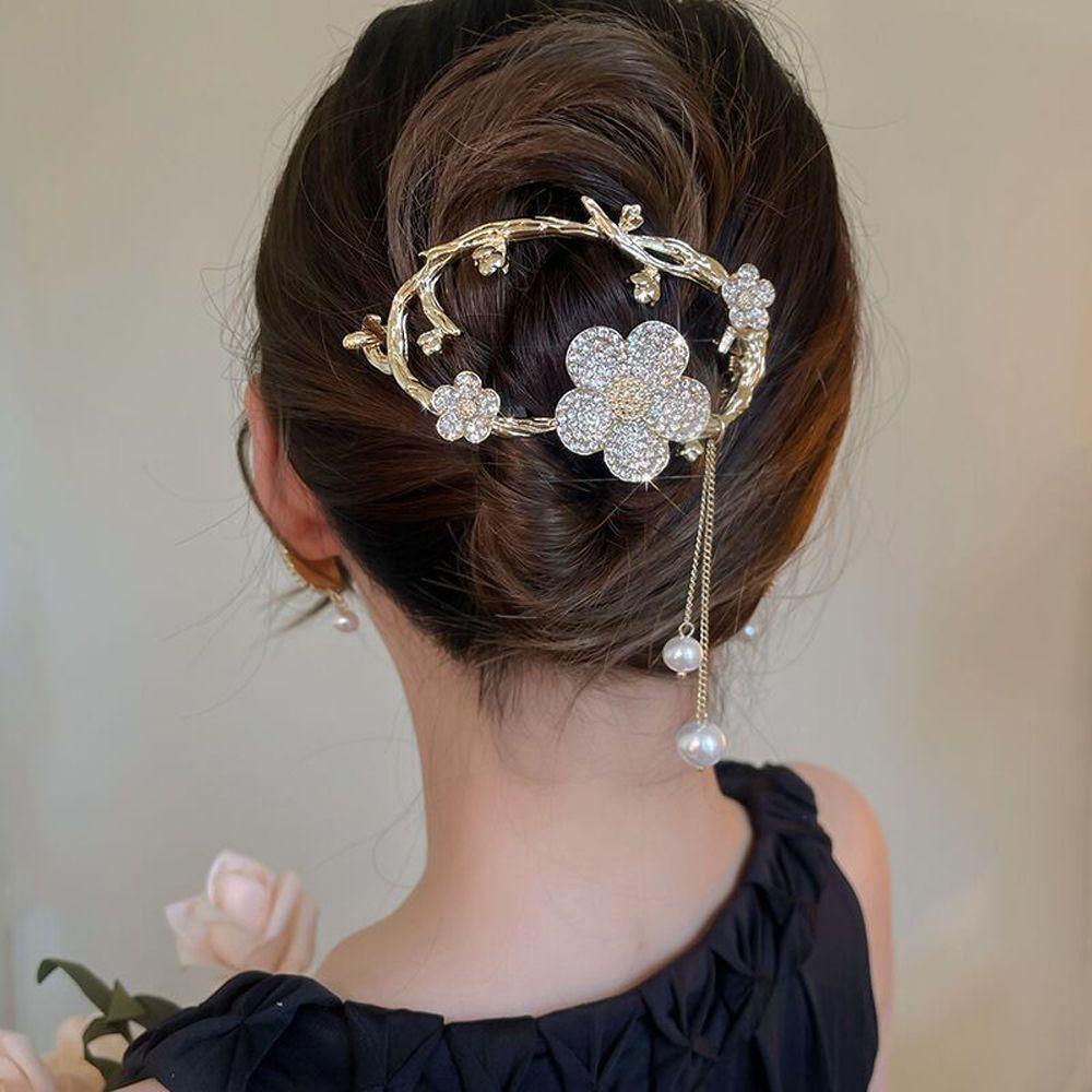 TWINKLE Kẹp Tóc Hình Hoa Đơn Giản Ngọt Ngào Cho Nữ