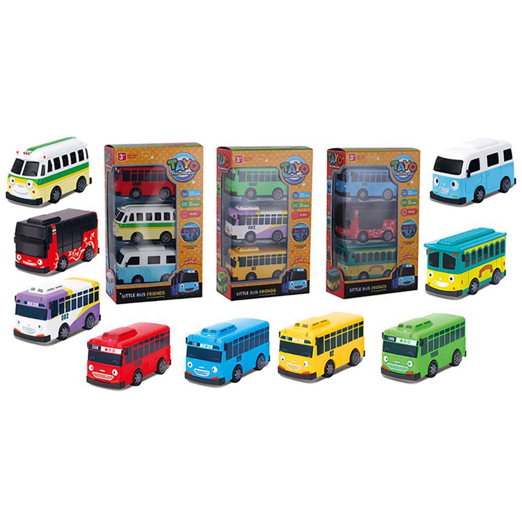 Set 9 Xe Buýt Đồ Chơi Tayo Cho Bé