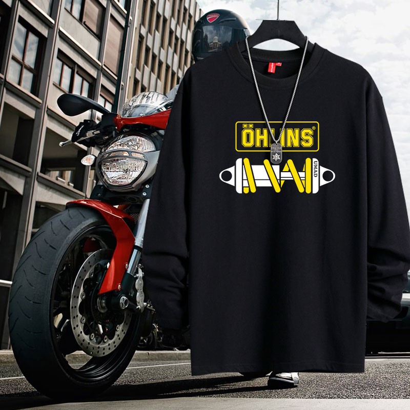 Áo thun tay dài UMAD unisex racing biker Ohlins v.3 nam nữ cotton 95%