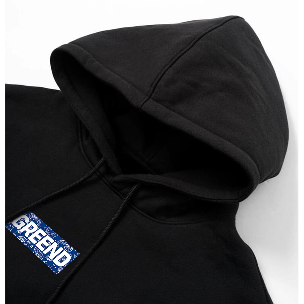 Hoodie GREEND Nỉ Bông Local Brand Unisex Basic Form rộng Logo Box HD12