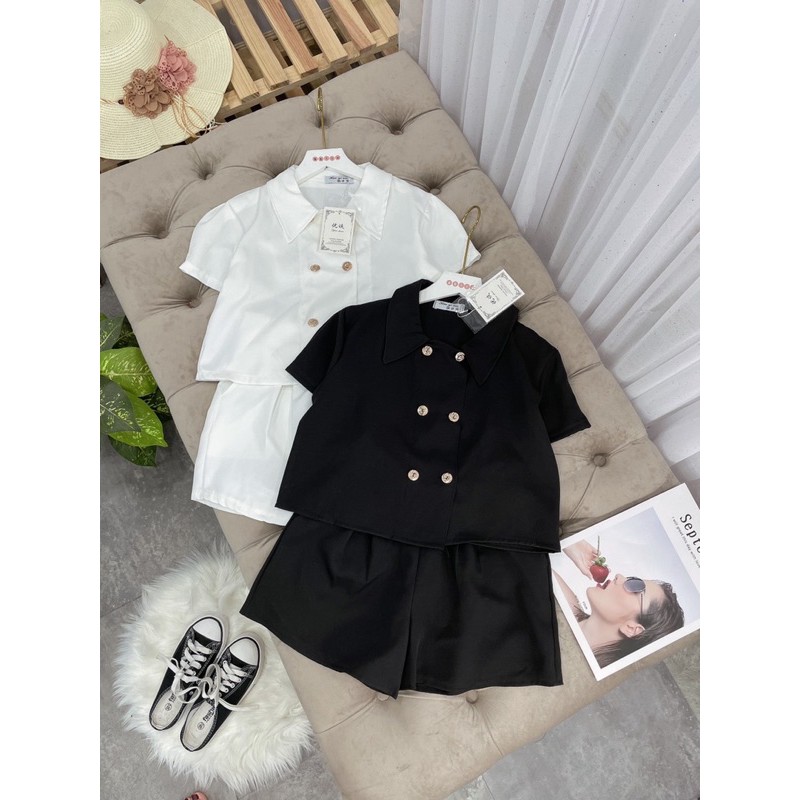 SET BỘ VEST QUẢNG CHÂU TAY BỒNG QUẦN ĐÙI CHẤT CHUẨN DÁNG XINH XẮN