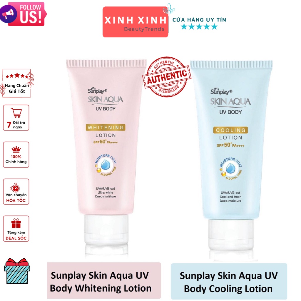 Kem Chống Nắng Dưỡng Thể Sunplay Skin Aqua UV Body Whitening Lotion SPF 50+ PA++++ (150g)