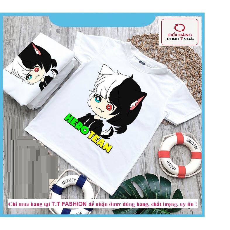 Áo Hero Team Toàn Thành Viên Siêu Đẹp | Áo Thun Mini World Hero Team Bé Trai | Bé Gái Mẫu Mới
