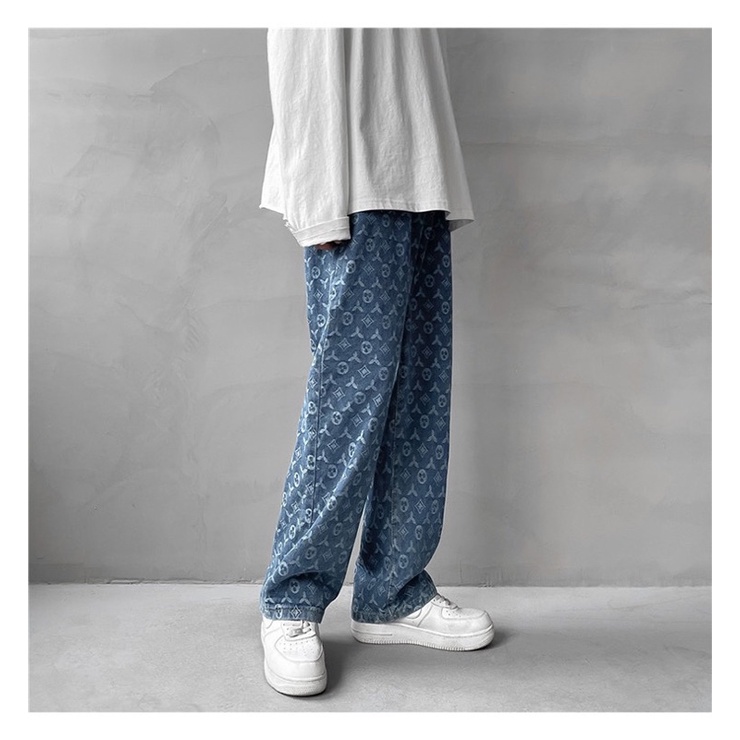 💥STYLE CÁ TÍNH💥Quần Jean nam,nữ Ống suông, rộng In Họa Tiết_Q5 -Style Hàn Quốc Full size Cho Nam style hàn quốc | BigBuy360 - bigbuy360.vn