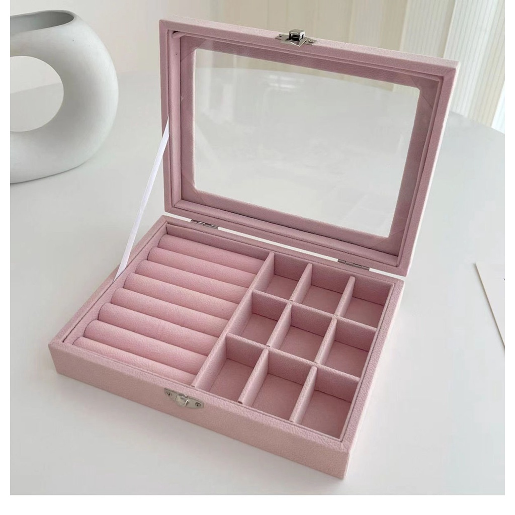 Hộp Lưu Trữ đồ Trang Sức Flannel Dung Lượng Lớn Vòng Cổ Hộp đựng Bông Tai Hộp đựng đồ Trang Sức Nâng Cao Hộp đựng đồng Hồ đựng Bụi Hộp đựng đồng Hồ