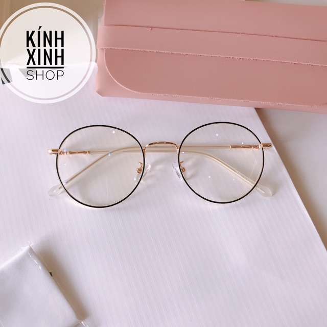 Kính gọng mắt tròn Vintage Kim loại Hàn Quốc - VK02890