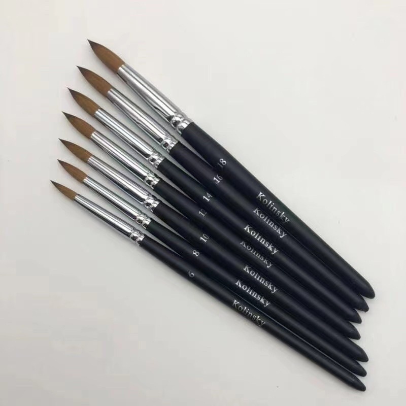 bút đắp bột lông chồn xịn 100% kolinsky sz12 14 16
