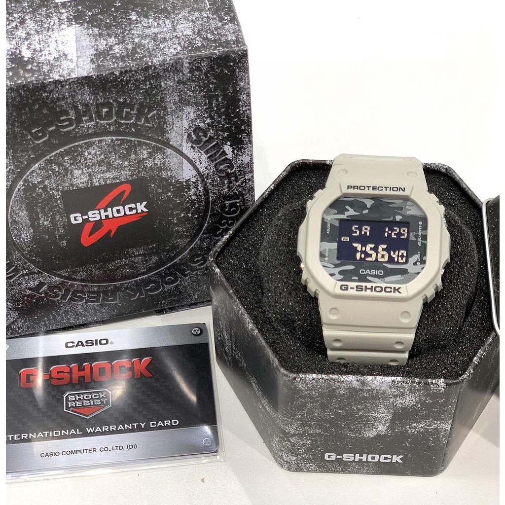 Đồng hồ Nam dây nhựa Casio G-Shock DW-5600CA-8DR chính hãng bảo hành 5 năm Pin tọn đời