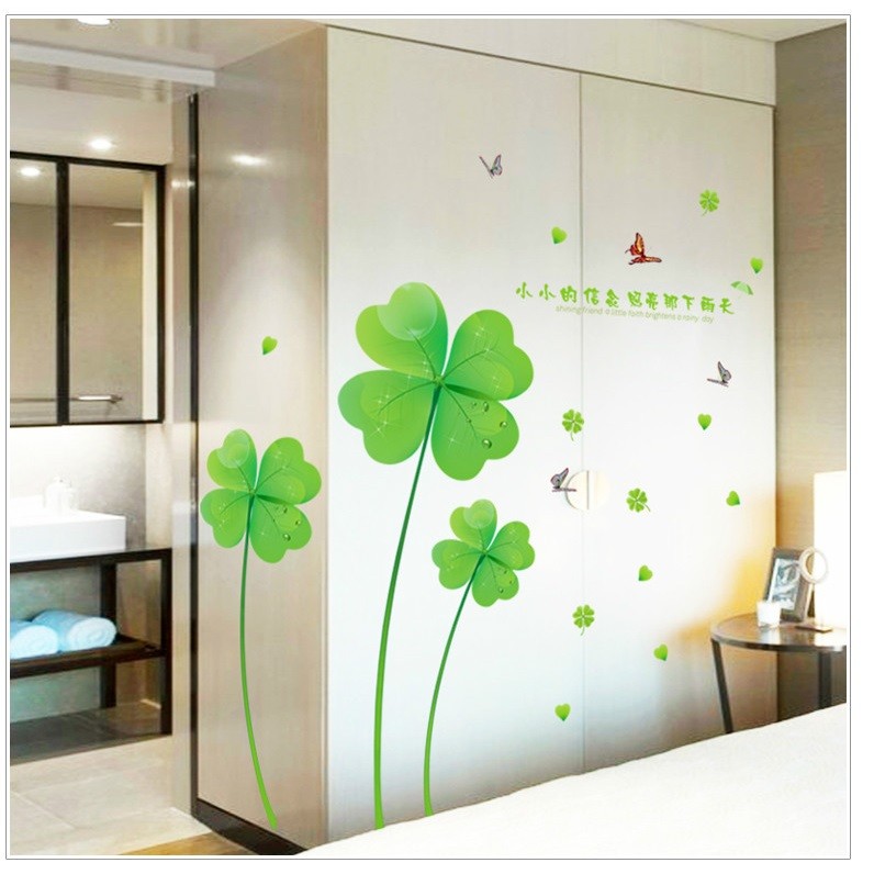Decal dán tường Cỏ 4 lá - DH029 - PVC vinyl
