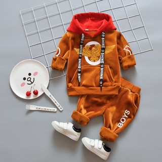 Set bộ nỉ nhung cho bé (hình thật)