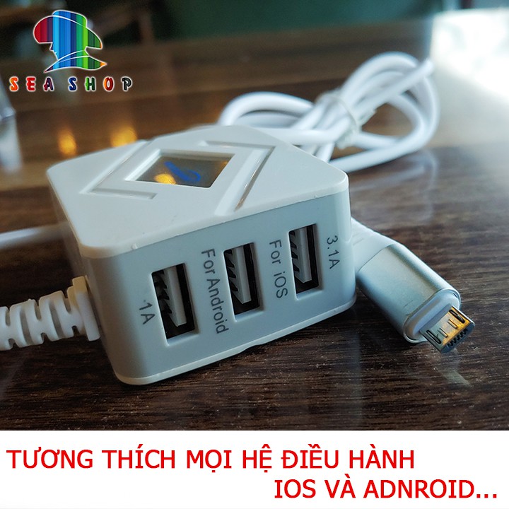 [BẢO HÀNH 12 THÁNG] Củ sạc điện thoại Đa Năng, Dock sạc 4 cổng ra - Công suốt 3.2A - Sạc được 4 thiết bị một lúc