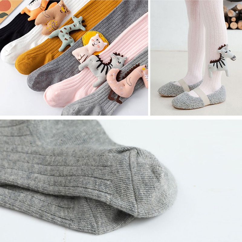 Haha Quần Tất Legging Cotton Dài Co Giãn Giữ Ấm Mùa Đông Cho Bé Gái G
