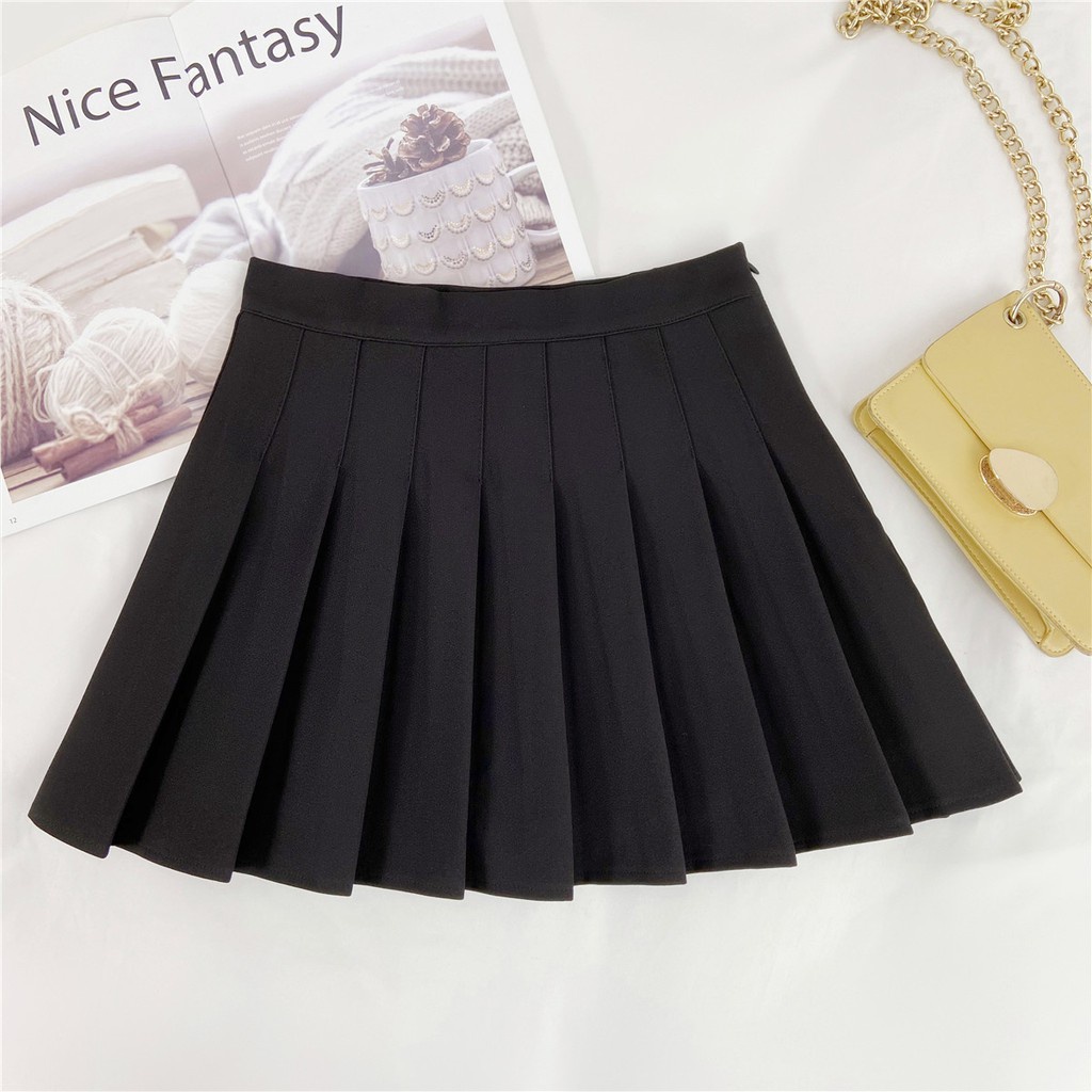Chân váy xếp ly Tennis dáng ngắn xoè đẹp BIGOMALL - Chân váy tennis chữ A lưng cao chất kaki dày dặn