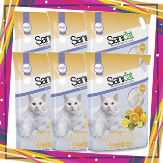 Combo x6 Gói Cát thủy tinh Sanicat Cam chanh