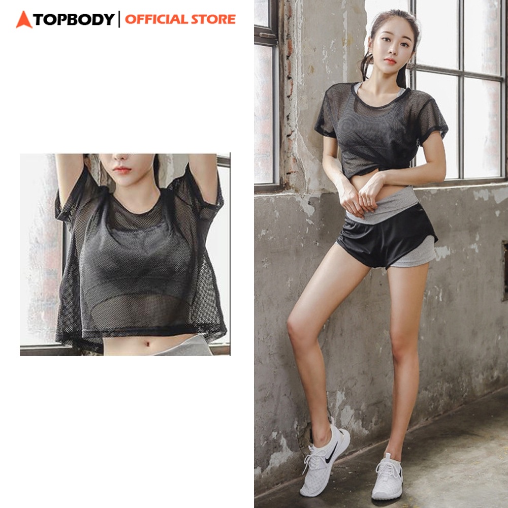 Áo Lưới Tập Gym, Tập Yoga Thể Thao TOPBODY Tôn Dáng Cao Cấp