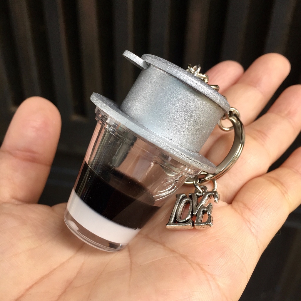Móc khoá Ly phin cafe VN (nhận làm theo yêu cầu) Handmade 100% Qùa tặng độc đáo