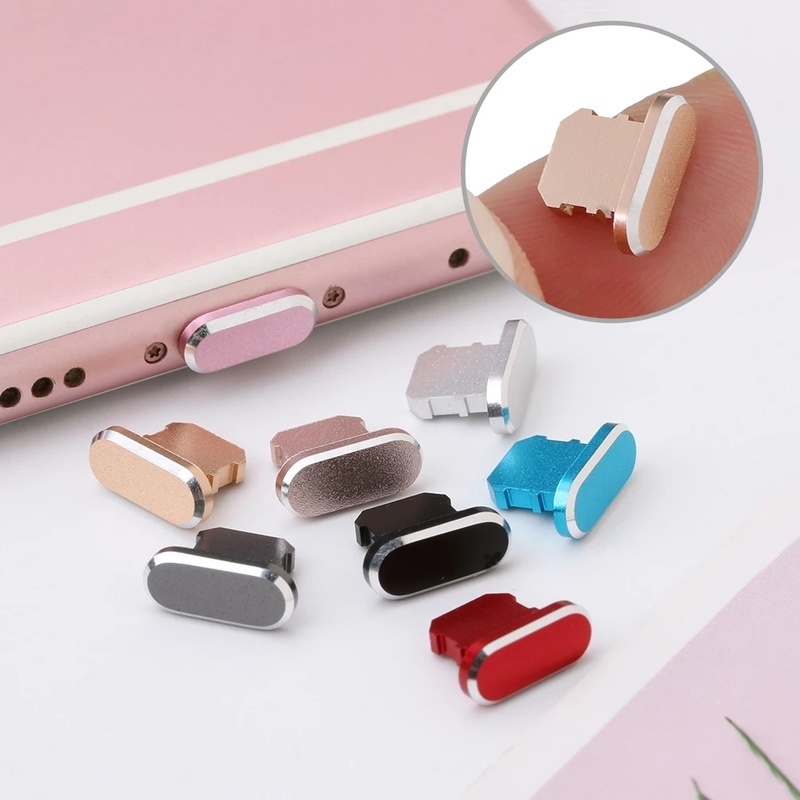 Nút Kim Loại Chống Bụi Cổng Sạc USB Thông Dụng Cho iPhone Series