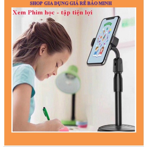 Giá đỡ điện thoại Microphone Stands, kẹp chống lưng 360 ,đế chân tròn để bàn tiện lợi đa năng_shop gia dụng giá rẻ bảo m