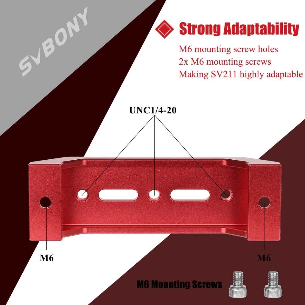 Giá Đỡ Kính Thiên Văn SVBONY SV211 135mm Có Tay Cầm Để Lắp Đặt Ống Nhòm Quang Học